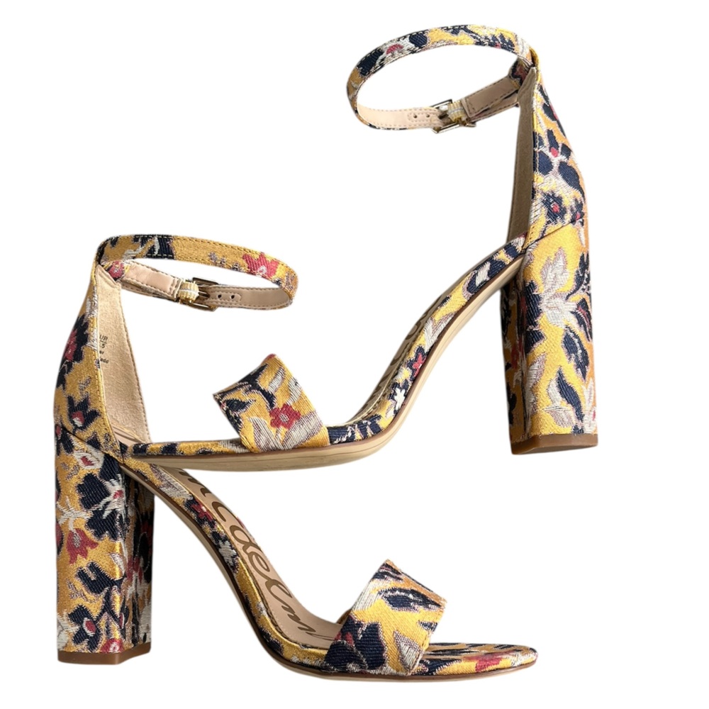 Gorgeous Sam Edelman Yaro Floral Heels Women’s Size 6.5 M - Picture 5 of 12